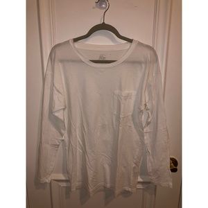 J. Crew Garment-Dyed Long Sleeve Pocket T-shirt